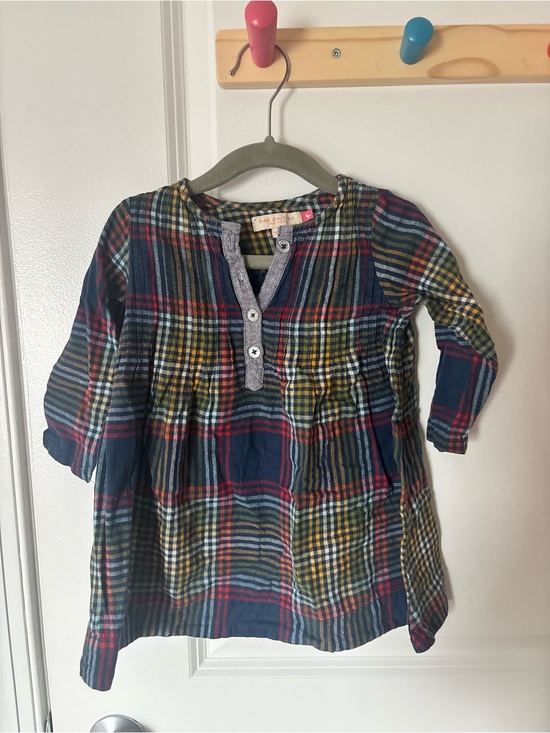 Pink Chicken Other - Pink Chicken Plaid Tunic Dress in Navy, Red & Yellow